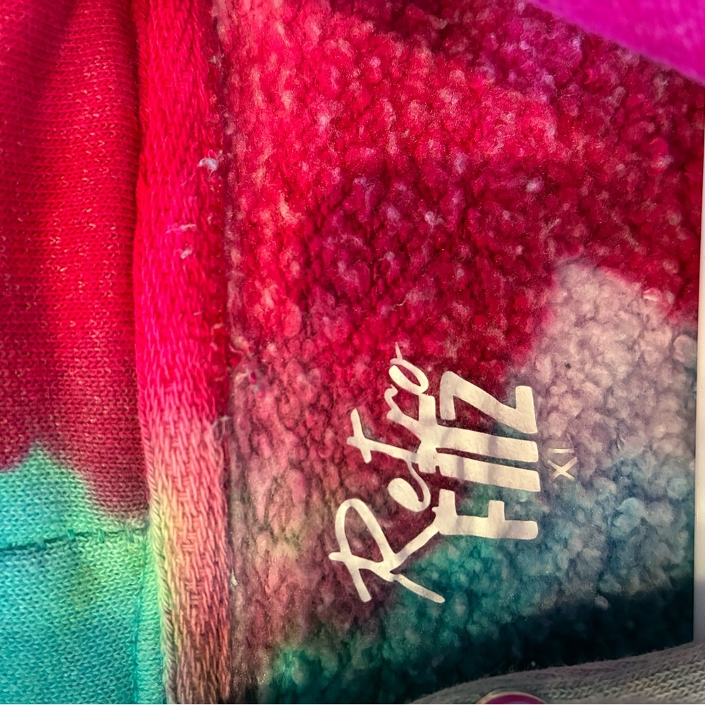 Vibrant Multicolor Tie-Dye Hoodie - Picture 10 of 12